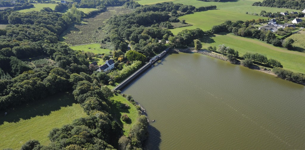 Retenue du Moulin neuf vue du ciel