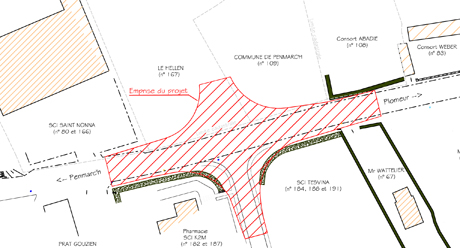 Emprise du giratoire de Prat Gouzien - Penmarc'h
