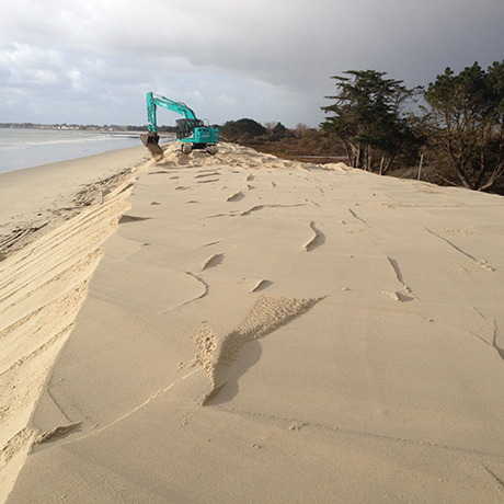 Confortement du cordon dunaire à Combrit face au risque de submersion marine
