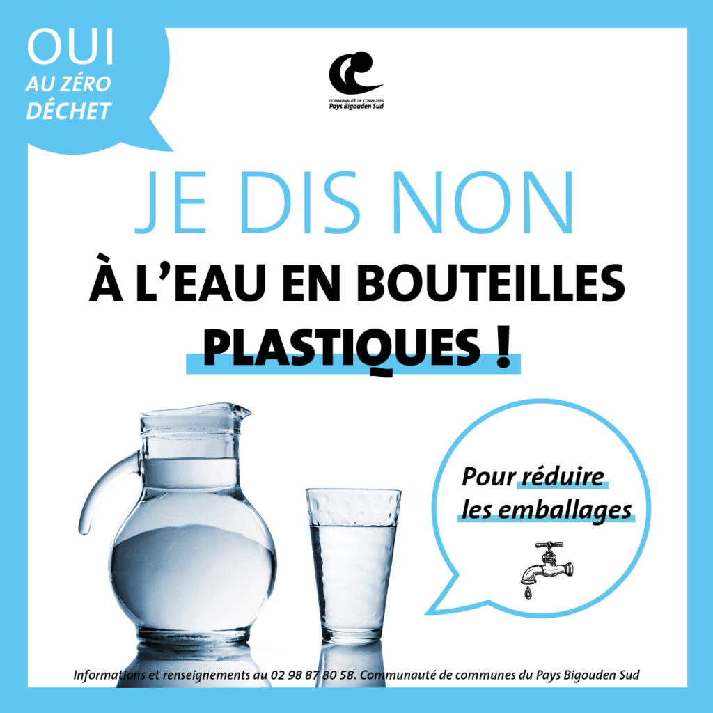 Non à l'eau en bouteilles plastiques