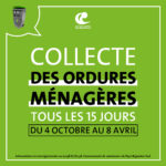 Collecte des ordures ménagères toutes les deux semaines