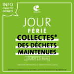 Collectes déchets jeudi 13 mai