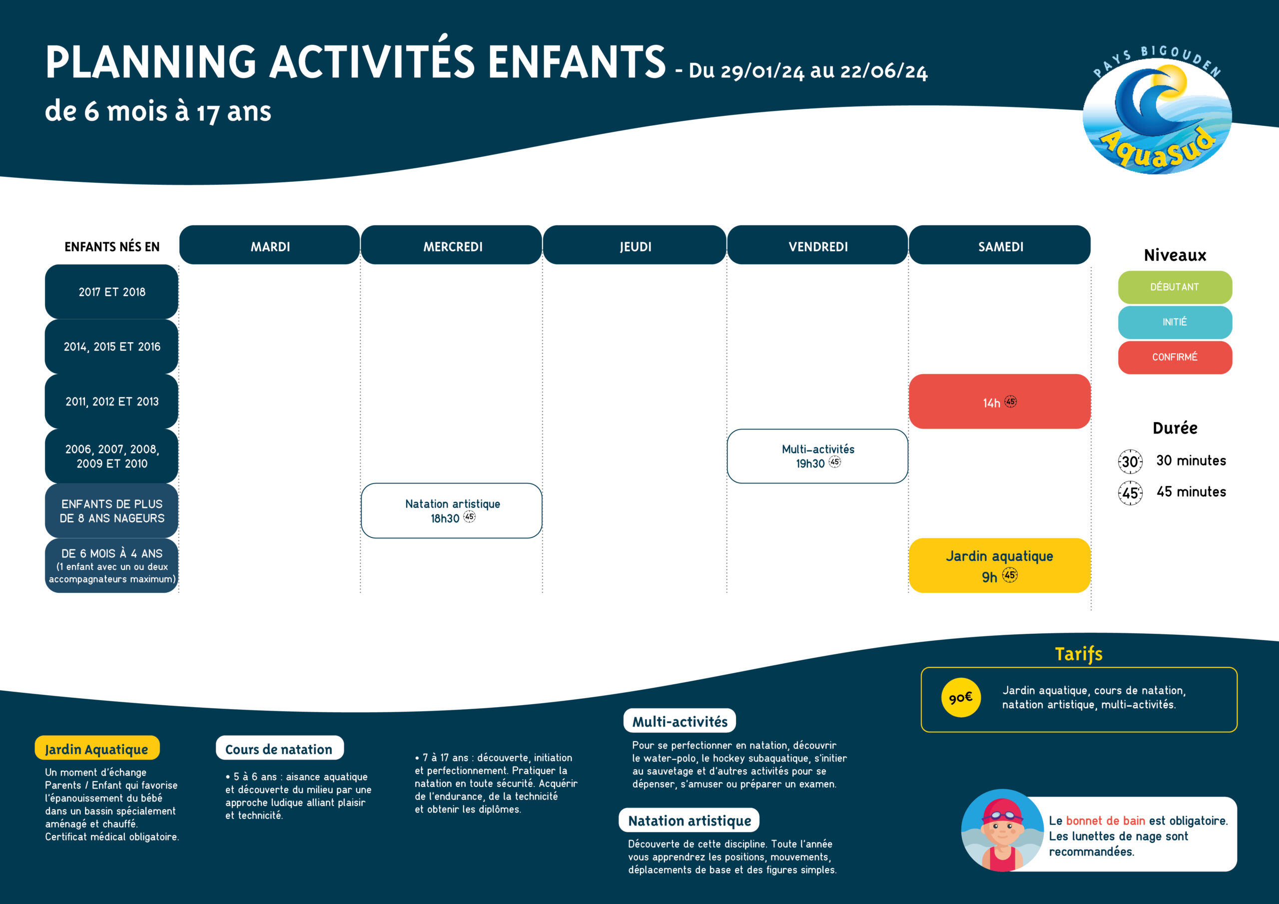 Planning activités enfants 2023-2024